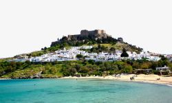 希腊PNG图唯美希腊海边图高清图片
