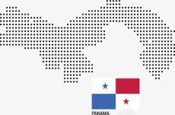 巴拿马国家国旗地图矢量图素材