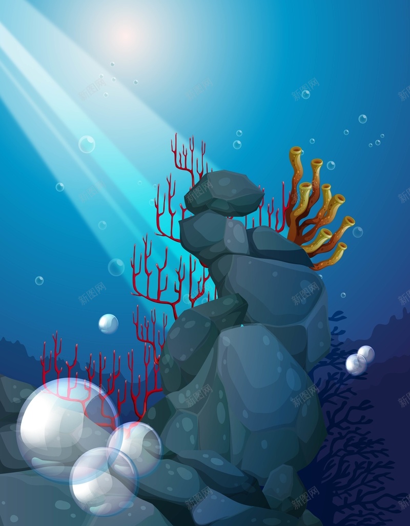 矢量儿童卡通海底世界背景ai设计背景_88icon https://88icon.com 儿童 卡通 手绘 插画 海底世界 海洋 珊瑚 矢量 礁石 童趣 背景 蓝色 矢量图