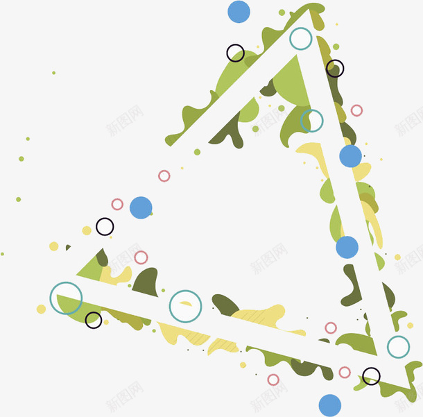 创意三角形png免抠素材_88icon https://88icon.com 三角形 不规则图形 几何图形 卡通 彩色 手绘 水墨 绿色