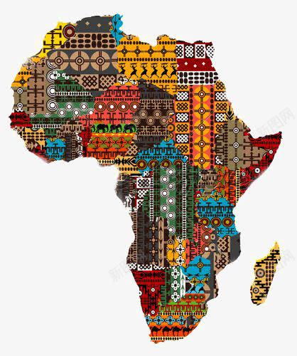 非洲地图png免抠素材_88icon https://88icon.com 创意 彩色花纹 民族风 花纹 非洲