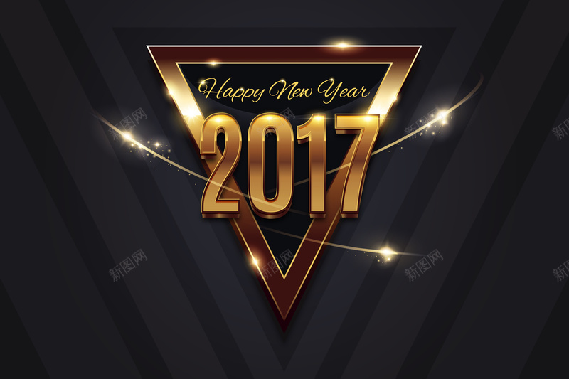 金色绚丽奢华2017背景板矢量图ai设计背景_88icon https://88icon.com 2017年 光线 几何 奢华 开心 新年快乐 激情 狂欢 立体 绚丽 金色 矢量图