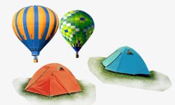 帐篷热气球素材