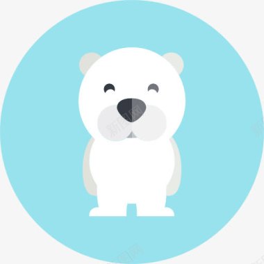 野生保护动物北极熊图标图标