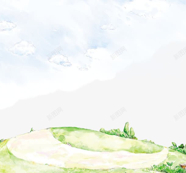 插画蓝天和山坡背景png免抠素材_88icon https://88icon.com 山坡 插画 素材 素材背景 背景 背景素材 背景蓝天 蓝天 蓝天插画 蓝天背景