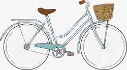 简单自行车手绘自行车矢量图高清图片
