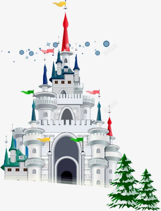 城堡png免抠素材_88icon https://88icon.com 卡通 圣诞节 城堡