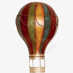 载人气球水彩热气球高清图片