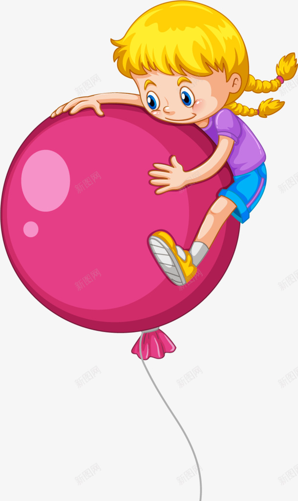 儿童节玩气球的女孩png免抠素材_88icon https://88icon.com 儿童节 开心 玩气球的女孩 玩耍 红色气球 趴在气球上