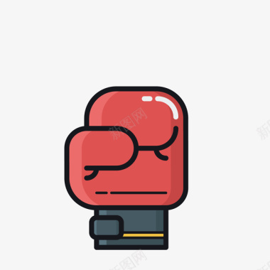 运动会徽卡通运动拳袋拳击用具标免矢量图图标图标
