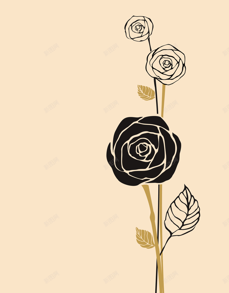 女人节简约玫瑰花海报背景矢量图ai设计背景_88icon https://88icon.com 唯美 女人节 海报 清新 玫瑰花 简约 纯色 背景 黄色 矢量图