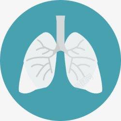 医疗保健和医学肺图标高清图片