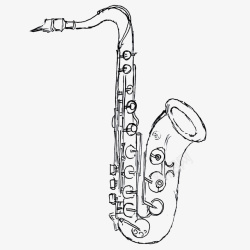 素描萨克斯素材