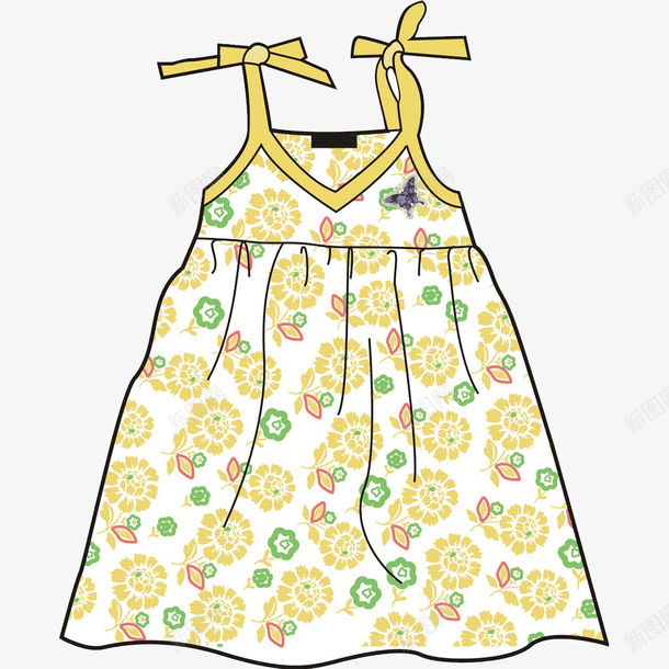 小吊裙子图案png免抠素材_88icon https://88icon.com 图案 小吊裙子图案 裙子 黄色