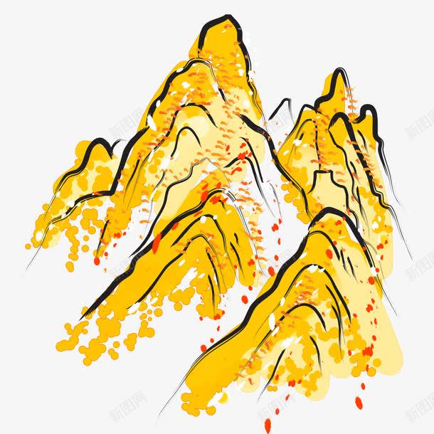 水墨画山峦png免抠素材_88icon https://88icon.com 山峦 手绘 水墨画 画
