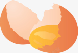 鸡蛋黄卡通风格素材