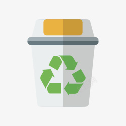 白色简约保护环境可回收标志的垃素材