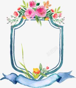 手绘创意花卉边框素材