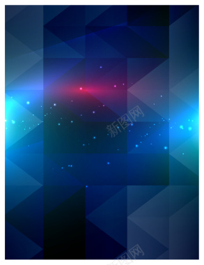 蓝色梦幻科技海报背景矢量图背景