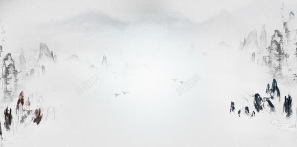 水墨风格背景矢量背景背景