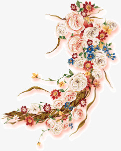 浪漫古典中国风花卉装饰素材