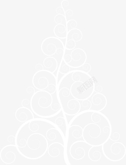 圣诞节白色圣诞树素材
