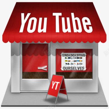 社会的关爱YouTube店社会商店图标图标