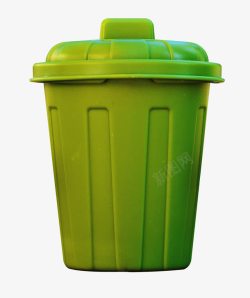 废纸篓绿色垃圾桶高清图片