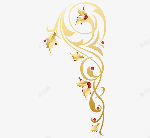 创意金色花纹图案png免抠素材_88icon https://88icon.com 创意 叶子 手绘图 植物 装饰 边框 金色花纹