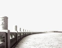 平面桥素材中国风建筑图案高清图片