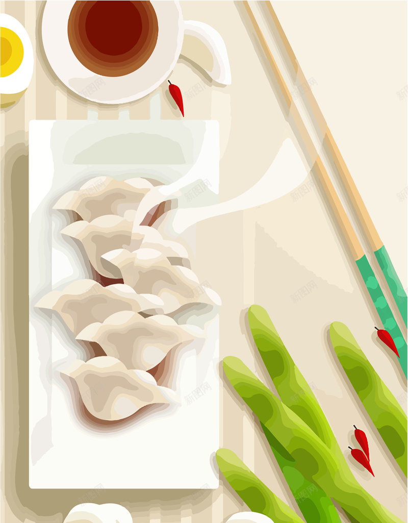 清新简约手绘冬至饺子美食矢量广告ai设计背景_88icon https://88icon.com 冬至 广告 手绘 水饺 清新 矢量 简约 美食 餐饮 饺子 饺子店 矢量图