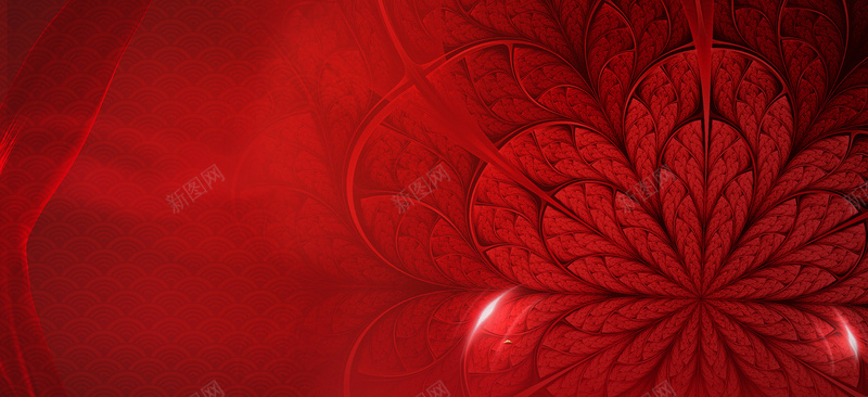 红色花背景jpg设计背景_88icon https://88icon.com 化妆品 喜庆 大气 护肤品 海报banner 祥云 红色 花