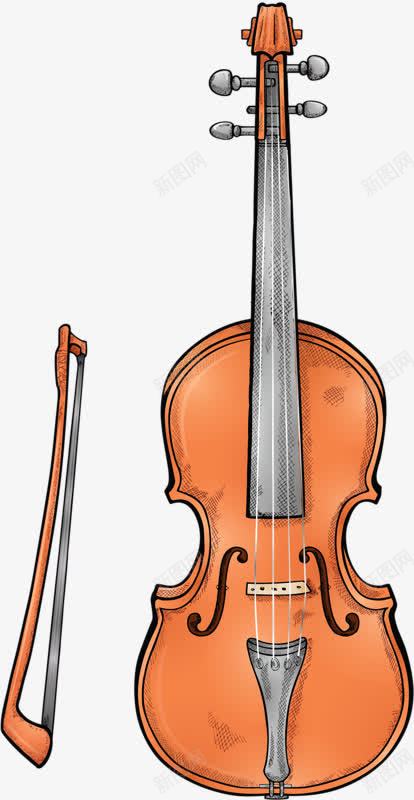 手绘大提琴png免抠素材_88icon https://88icon.com 乐器 图案 素材 黄色