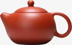 红色高级茶壶紫砂壶素材