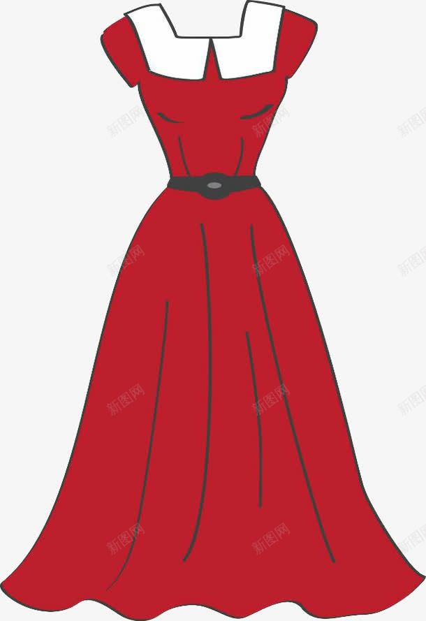 一条红色长裙png免抠素材_88icon https://88icon.com 图案设计 红色裙子 红色长裙 裙子
