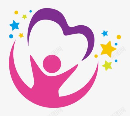 礼物星星舞蹈logo图标图标