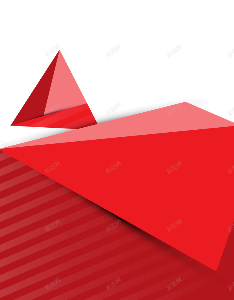 红色几何扁平背景矢量图ai设计背景_88icon https://88icon.com 三角 几何 扁平 渐变 立体 红色 矢量图