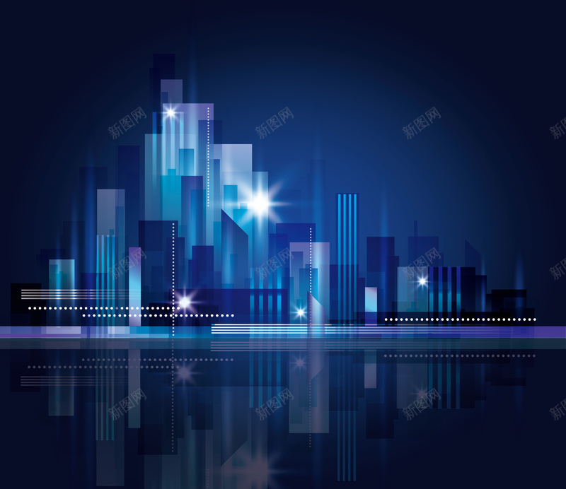 时尚城市剪影矢量ai设计背景_88icon https://88icon.com 几何 城市剪影 城市插画 扁平 抽象 渐变 渐变看下 矢量图