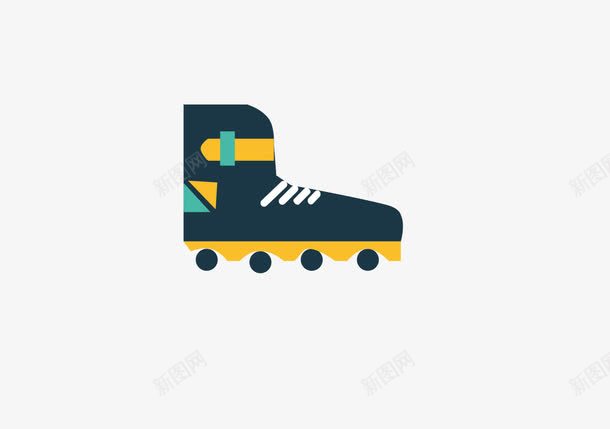 溜冰鞋子png免抠素材_88icon https://88icon.com 溜冰鞋 轮滑鞋 运动 鞋子 黑色鞋