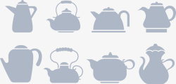厨具传统茶壶陶瓷矢量图素材