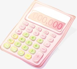 日用品计算器粉色计算器素材