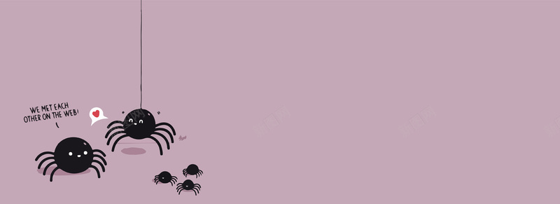 可爱卡通动物蜘蛛背景矢量图ai设计背景_88icon https://88icon.com 动物 卡通 可爱 手绘 文字 海报banner 爱心 童趣 蜘蛛 矢量图