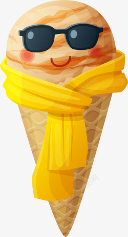 卡通可爱冰淇淋矢量图素材