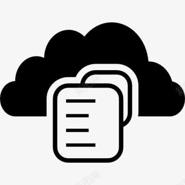 存储文件数据在云存储图标图标