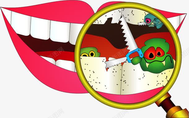牙齿上的细菌png免抠素材_88icon https://88icon.com 卡通牙齿 嘴巴 牙齿 矢量牙齿 细菌