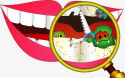 牙齿上的细菌素材