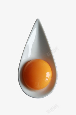 勺子里的乌鸡蛋素材