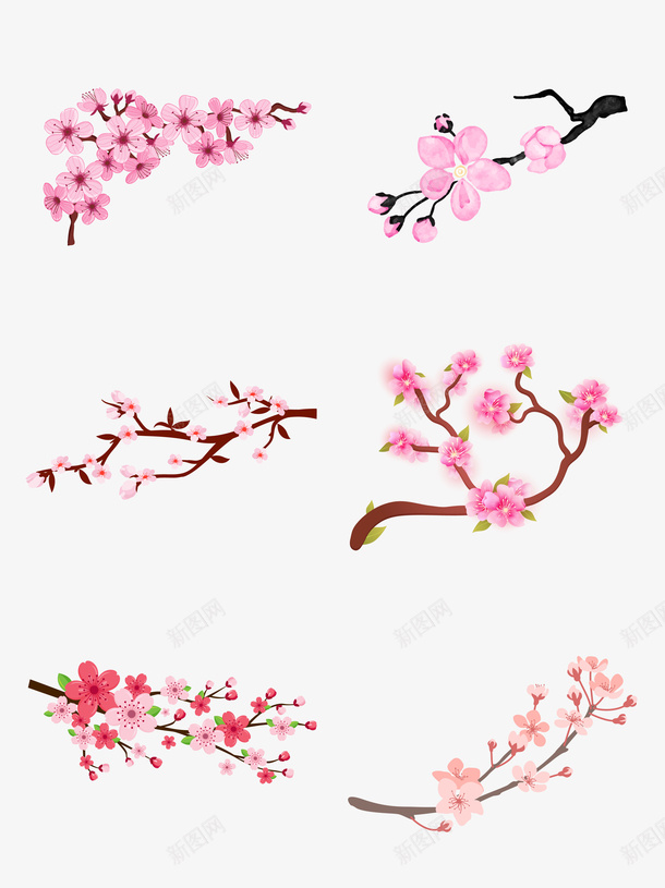 粉色桃花矢量图ai免抠素材_88icon https://88icon.com 300像素图 AI图免抠 大图免抠 手绘 桃花 粉色 花朵 高清免抠 矢量图