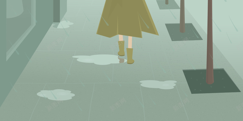 卡通雨天美女背影矢量图ai设计背景_88icon https://88icon.com 剪影 卡通 卡通雨天美女背影 女性背影 时尚 梦幻 矢量 矢量图 美女 背影 背景 街道 身影 雨天