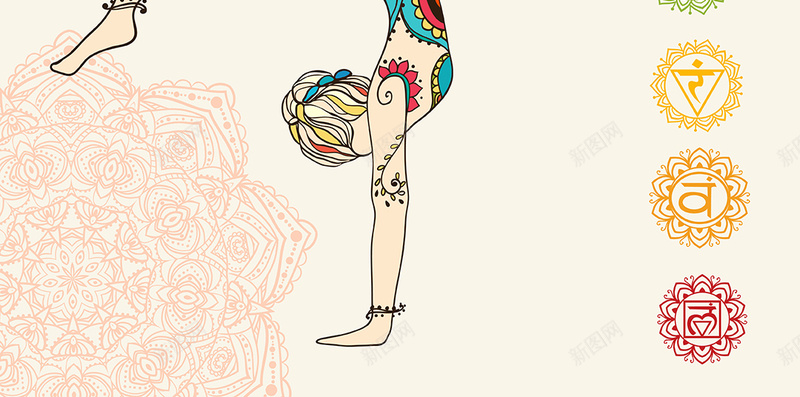 花卉纹样瑜伽女孩矢量图ai设计背景_88icon https://88icon.com 健康 养生 女孩 瑜伽 矢量 素材 纹样 花卉 运动 矢量图